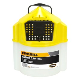 Frabill Flow-Troll Magnum Minnow Bucket, 10-Quart, White/Yellow (451200)