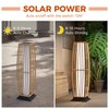 Grand patio Outdoor Floor Lamp Solar Powered Lantern Waterproof Wicker