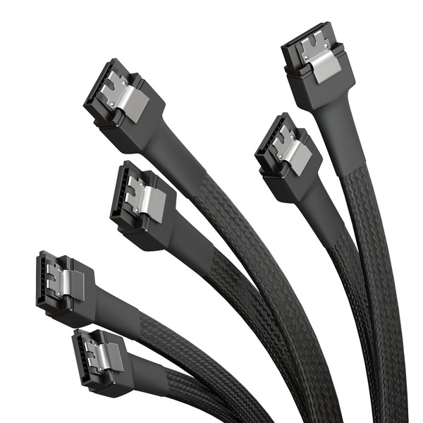 KabelDirekt – 3x SATA 3 cables 6Gb/s – 30cm, straight