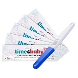 5 x Time4Baby Mittelstrahl Schwangerschaftstest I Frühschwangerschaftstest I Schwangerschaftstest Frühtest I 6 Tage vor dem Ausbleiben der Periode testen