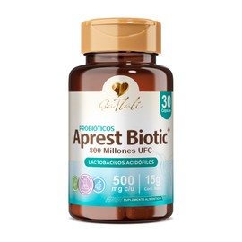 Ga Tlali Probióticos 800 Millones UFC Aprest Biotic | 30 Cápsulas | 100% Vegano | Sin Ingredientes Artificiales | Contenido Neto 15 Gramos