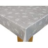 Karina Home Megan Wipe Clean Tablecloth Vinyl PVC (Grey, 120cm x 120cm)