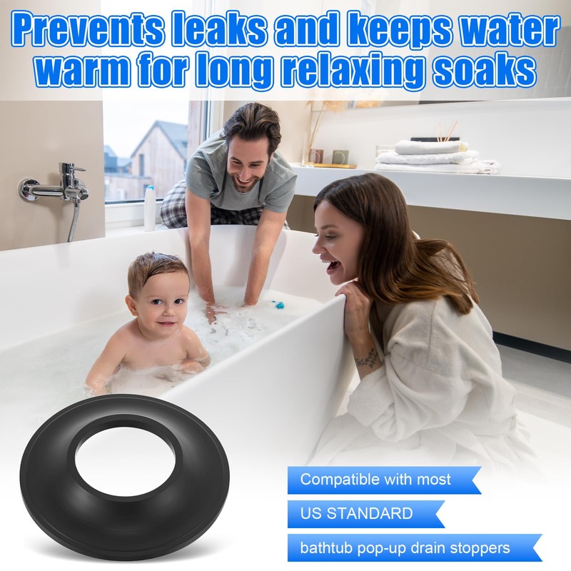 Dreyoo 2 Pack Tub Stopper Gasket for Tub Drain Assemblies,