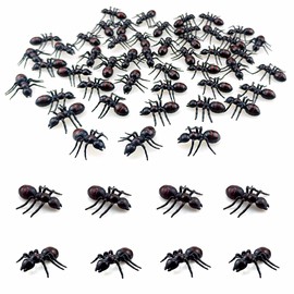 SaktopDeco 50 PCS Black Plastic Ants Big Fake Giant Ants Bug Party Decorations Insects Prank Joke Gifts