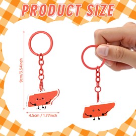 Equsion 20 Pcs Tennessee Volunteers Keychains Back To School Tennessee Gifts Orange Souvenir College Gifts for Sports Lovers