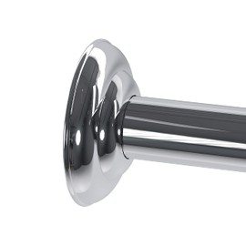 Zenna Home Adjustable Shower Rod, 44" to 72", Permanent Wall-Mounted Shower Rod, Easy to Install, Rust Resistant, Chrome