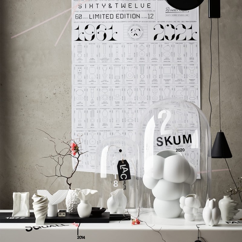 Skum White Matt Vase 10 cm