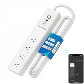 Smart WiFi Power Strip, Surge Protector with Multiple AC Outlets, WiFi Remote Control Smart Outlet Compatible with Alexa Google Home, Timer Function Overload Protection,5FT Extension Cord