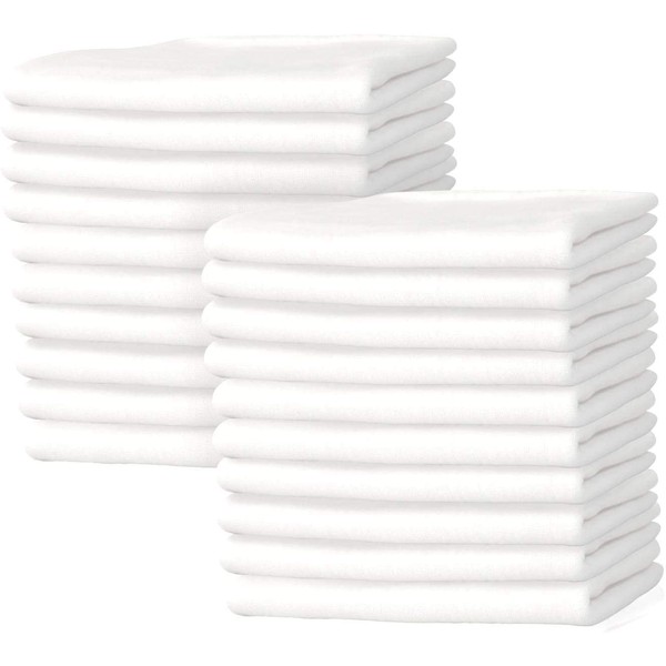 New Premium White T-Shirt Knit Rags, Exact Cut Pieces -