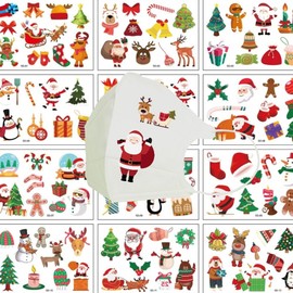 Christmas tattoo stickers 10 types 12 glow-in-the-dark - 5. Christmas glow-in-the-dark-type 1 / 크리스마스 타투 스티커 10 종 12 야광 - 5. 성탄 야광-1타입