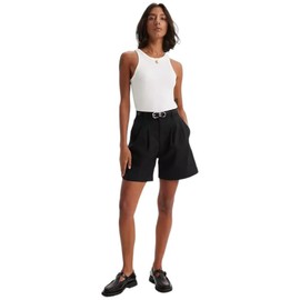 LEVIS Women's Pleated Trouser Shorts Blacks, Caviar, 25