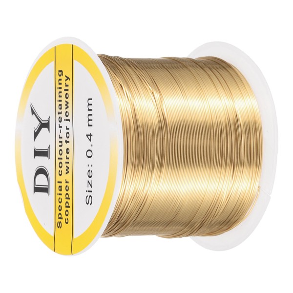 QUARKZMAN 0.4mm / 26 Gauge Copper Wire for Jewellery Making,