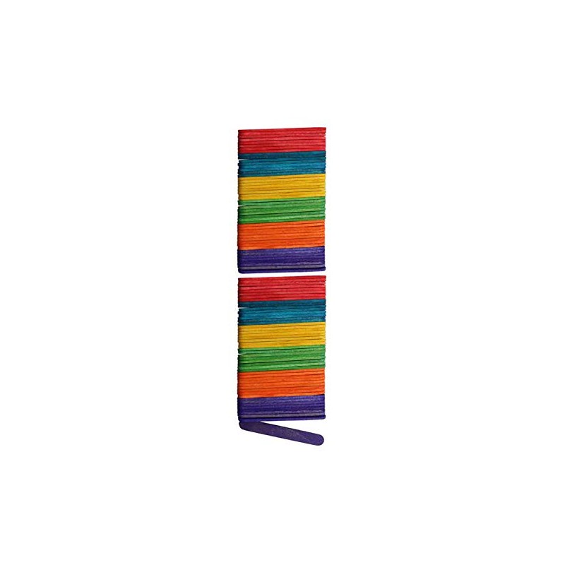 Glorex 6 Birch Wood Craft Ice Sticks, 6,5 cm