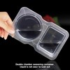 32 Sets Double Compartment Condiment Container, Disposable 2 Compartment Snack