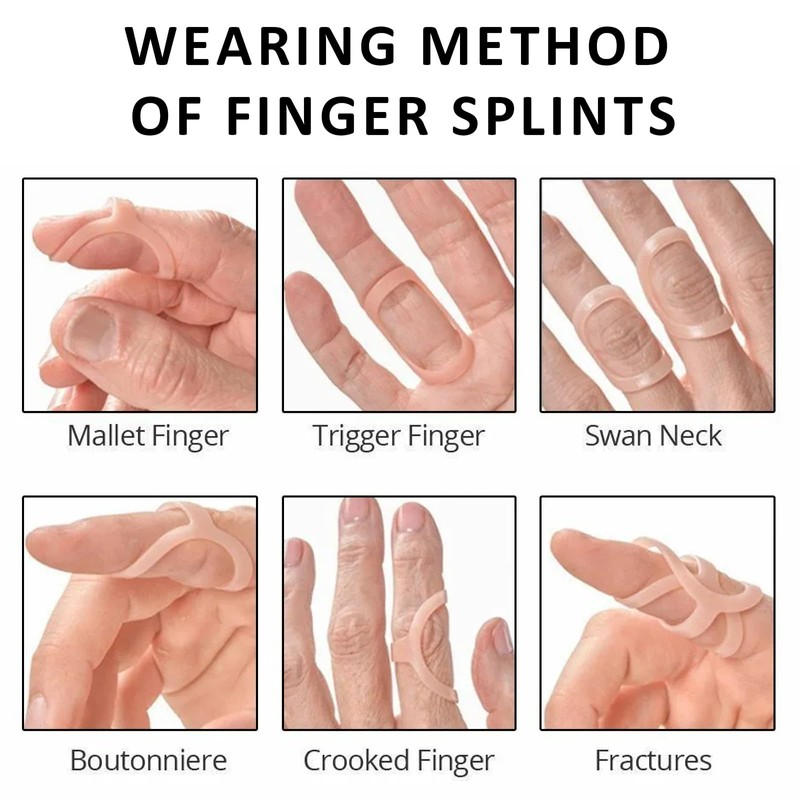 FunnAura 12PCS Finger Splints for Arthritis Kit, Trigger Thumb Splint