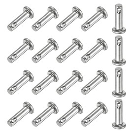 M METERXITY 20-Pack Single Hole Clevis Pins, M3 x 10mm 304 Stainless Steel Flat Head Clevis Pins for Mechanical Linkage/Fixed Parts/Ship Rigging, Link Hinge Pin Reusable