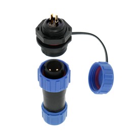 Uonecn SP13 2pin Waterproof Aviation Cable Connectors, Low Voltage Wire Connector, Electrical Cable Connector, Aviation Plug & Socket (IP68 Panel Mount-Water Proof Connector)