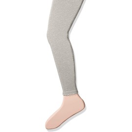 Jefferies Socks Girls' Little Cotton Footless Tights with Scalloped Edge, Grey Heather, 6-8 Years
