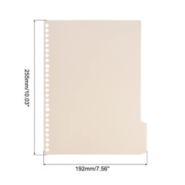 PATIKIL 10x7.6 Binder Index Dividers, 6 Set 4 Tabs 26 Holes Durable PP Insertable Page for Separating Papers, Multi-Color