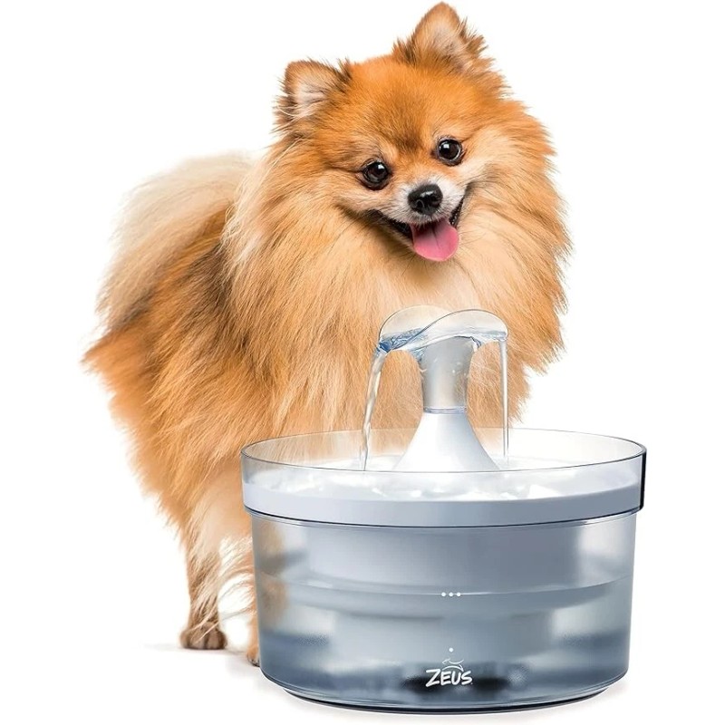 Zeus Fresh & Clear Dog Drinking Fountain with Waterfall Spout