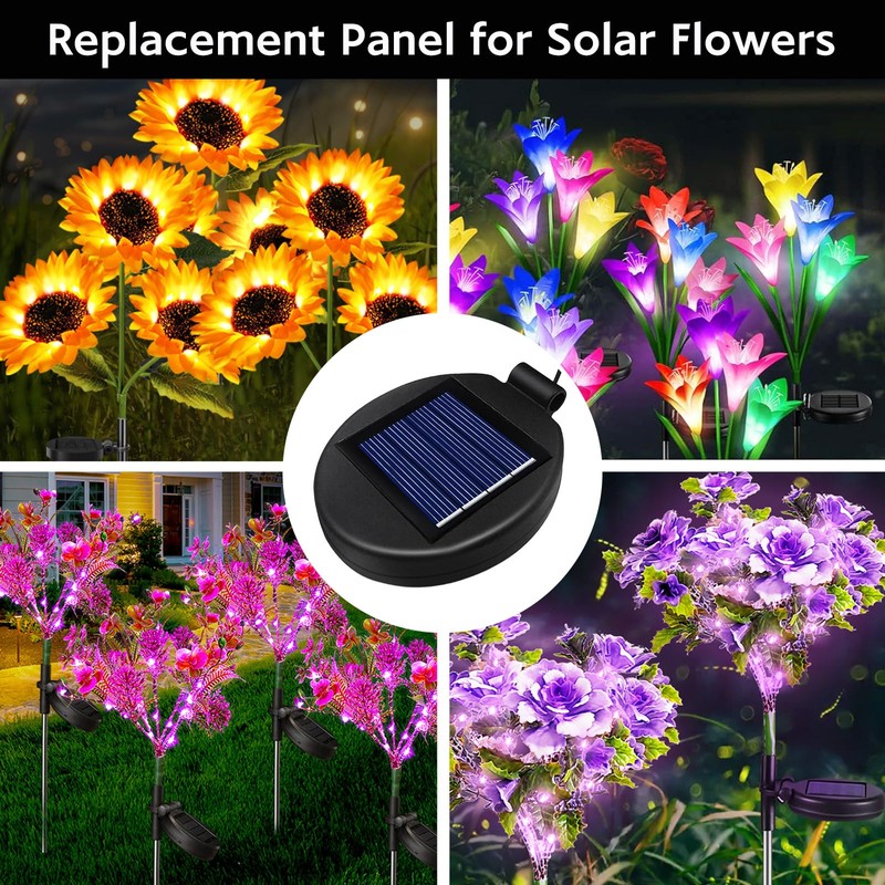 2 Pack Replacement Solar Panel for Outdoor Lights, Solar Lights