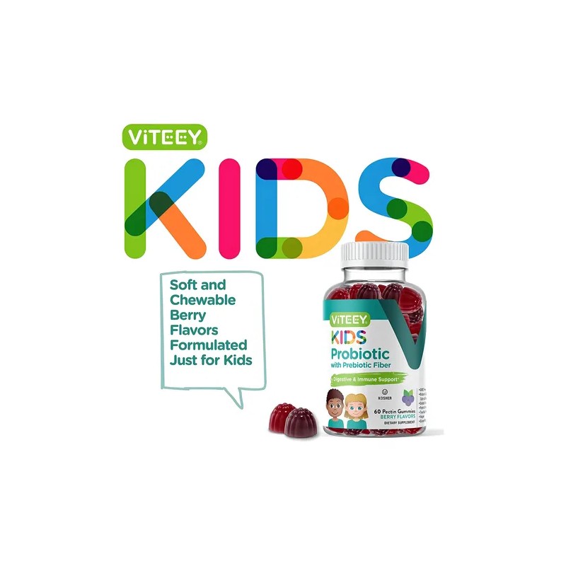 Niños Probioticos Prebioticos Enzimas 60 Gomitas Eg E45 Sabor Berry