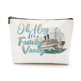 Funny Family Cruise Cosmetic Bag Cruise Gifts Summer Vacation Cruise Trip Makeup Bag Gifts for Cruise Lovers Women Friends Niece Girls Trip Gifts Favors Makeup Pouch Bag Birthday Christmas Graduation