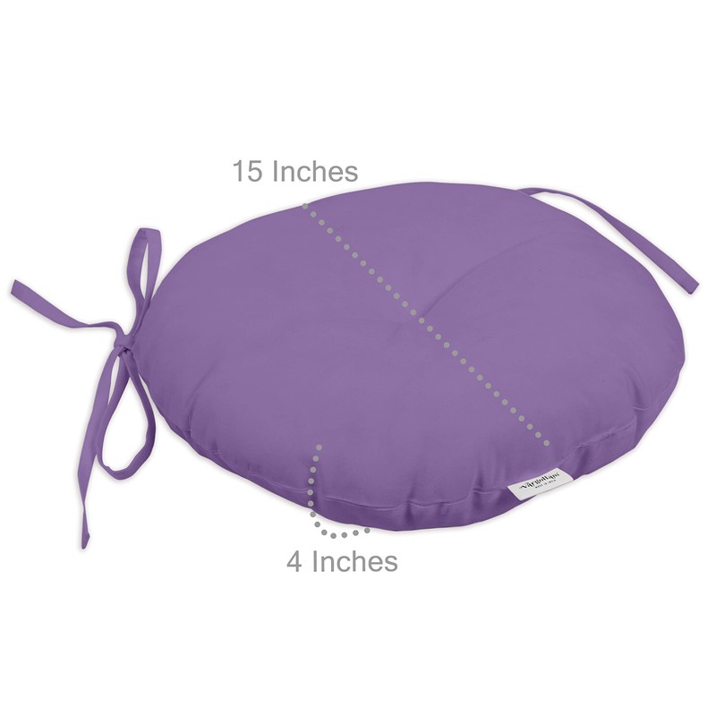 Vargottam Outdoor Porch 15 inch Round Bistro Chair Cushion- Waterproof