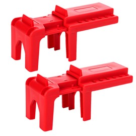 Frcctre 2 Pack Ball Valve Lockout, Small Adjustable Safety Lock Industrial Faucet Handle Lock Pipe Valve Locking Device Water Spigot Lock for 1/2"-2-1/2" Outside Pipe Diameter