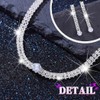 Rhinestone Silver Jewelry Set Bridal Necklace Earrings for Women