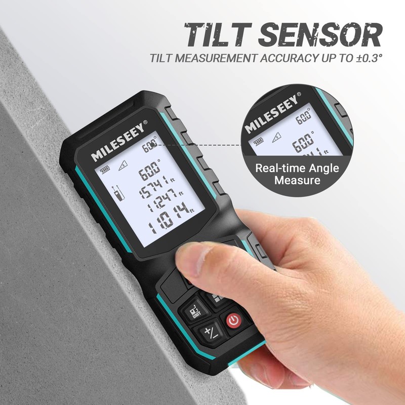 MiLESEEY G2 200FT Laser Measurement Tool with ±0.06 Inch Accuracy,
