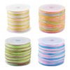 FASHEWELRY 4 Rolls Rainbow Chinese Knotting Cord Segment Dyed Nylon