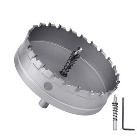 175mm (6-7/8 inch) Metal Steel Hole Saw with 2 Drill Bits, Hole Cutter for Thick Metal,Stainless Steel,Iron and Wood (175mm (6-7/8 inch))