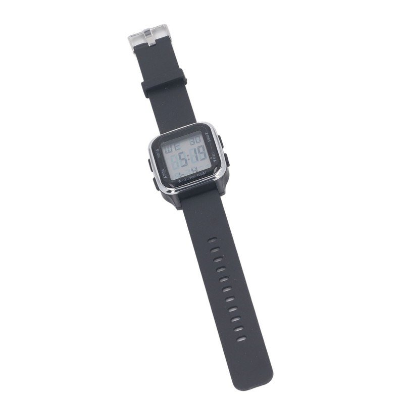 Digital Watch EL Backlit Waterproof Multifunctional Stylish Square Watch for
