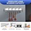 BIXIBIN Wall-Mounted 2-Tier Adjustable Microwave Stand, Stainless Steel Kitchen Organizer