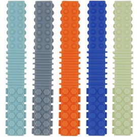 Sensory Chew Toys for Autistic Children, 5 Pack Silicone Chew Tube Teething Sticks Toys for Autism, ADHD, SPD, Chewies with Special Needs, Oral Motor Chewy Tool for Sensory Kids Chewer (Colorful B)