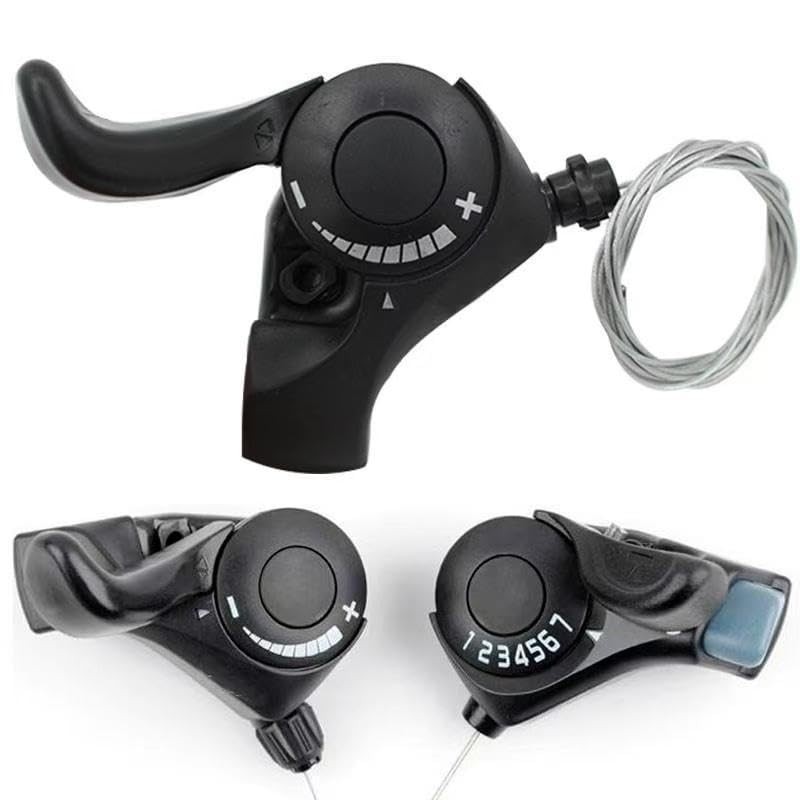 2pcs Bicycle Derailleur, 7 Speed Bicycle Thumb Shifter, Cycling Accessories,