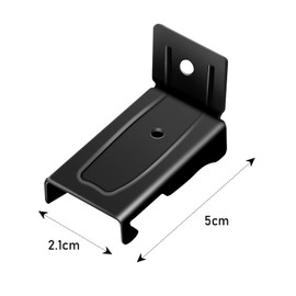 TOKPLNU Wall Mount Brackets for Flexible Curtain Track, Bendable Curved Curtain Rail Wall Mounting Hardware, Black 10 Pack