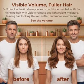 Champú y acondicionador de biotina volumizing – Champú de volumen natural para mujeres Volumen de cabello sin sulfato champú y acondicionador conjunto