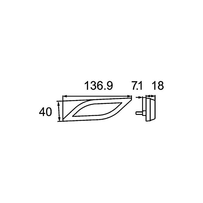 HELLA 2PF 013 324-051 Position Light - Shapeline Style Small