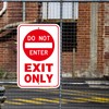 (2 Pack) Exit Only Do Not Enter Sign, 18” x