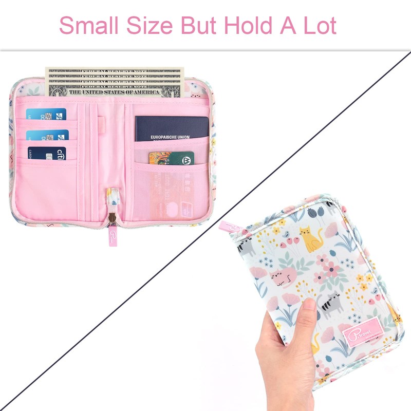 Dizdvizd Travel Passport Wallet, Family Passport Holder Document Organizer -