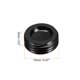Rebower Carbon Brushes Holder Caps Plastic Cover Caps [for Motor Brushes] - 12mm OD/5mm ID/10 Pcs