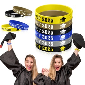 HBYDO 36 Pack Class of 2025 Silicone Wristband, Rubber Celebrating Graduation Bracelets Bulk for Students Teachers, Graduation Gifts Bulk for Party Favors Supplies School Events