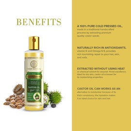 Generic Kha.adii Natural's Cold Pressed Castor Oil | Castor Oil for Healthy Hair | Cold Pressed Oil for Skin & Hair | Oil for Healthy Hair | Mineral Oil & Silicone-Free | Suitable for All Skin & Hair Types