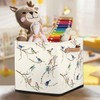 Cube Organizer Bins Retro Bird Collapsible Storage Box Baskets 13"x