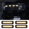 GDICONIC Amber Strobe Lights 6Led Emergency Hazard Warning Beacon Flashing
