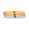 Tri Color Simple Stacking Couples Polished Three Triple Wedding Band