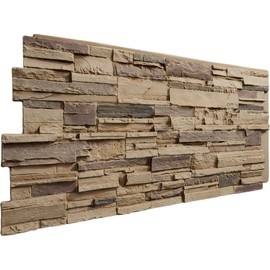 Ekena Millwork Ekena Millwork 48 5/8"W x 24 3/4"H x 1 1/4"D Cascade Stacked Stone, StoneWall Faux Stone Siding Panel, Colfax