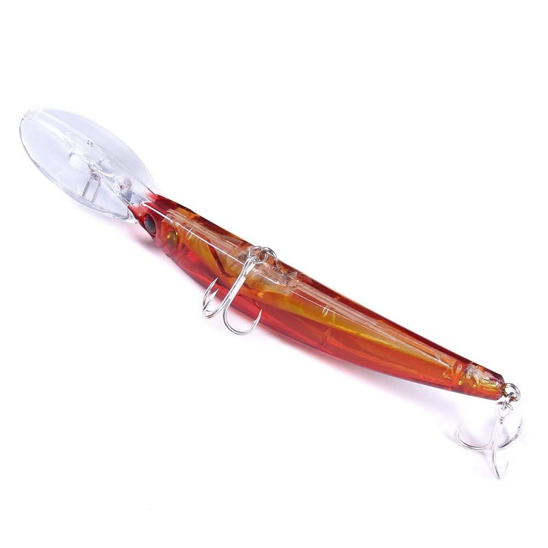 ABS Plastic Fishing Lure with Barbed Hooks Lifelike 3D Minnow